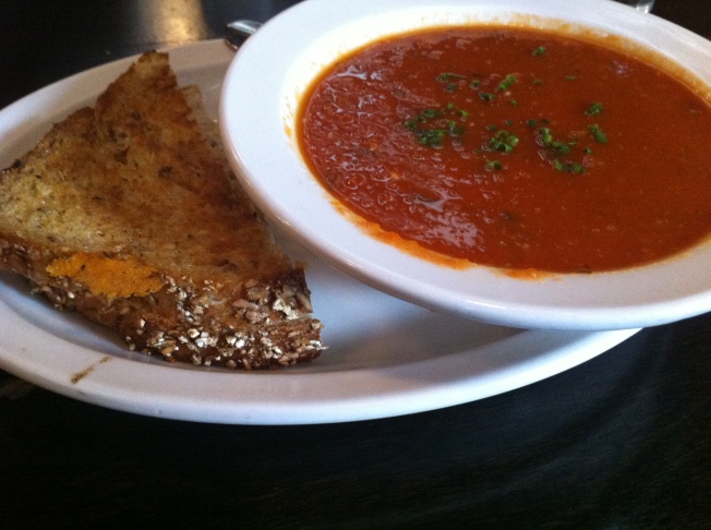 GRILLED CHEESE mozzarella, cheddar and gruyere with tomato soup